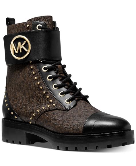 michael kors brown and black boots|michael kors ladies brown boots.